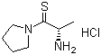 structure of CAS# 184360-52-9, (S)-2-Amino-1-(pyrrolidin-1-yl)propane-1-thione hydrochloride