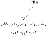 structure of CAS# 184582-62-5, 3-[(2,7-Dimethoxyacridin-9-yl)thio]propan-1-amine;LDN-192960