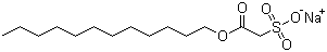 structure of CAS# 1847-58-1, Sodium lauryl sulfoacetate;Dodecyl sodium sulfoacetate; 2-Sulfoacetic acid dodecyl ester sodium salt; Sodium new houttuyfonate