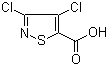 structure of CAS# 18480-53-0, 3,4-Dichloroisothiazole-5-carboxylic acid
