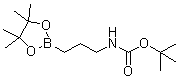 structure of CAS# 1850305-80-4, N-[3-(4,4,5,5-Tetramethyl-1,3,2-dioxaborolan-2-yl)propyl]carbamic acid 1,1-dimethylethyl ester