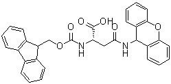 structure of CAS# 185031-78-1, N2-[(9H-Fluoren-9-ylmethoxy)carbonyl]-N-9H-xanthen-9-yl-L-asparagine