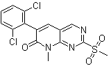 structure of CAS# 185039-48-9, 6-(2,6-Dichlorophenyl)-8-methyl-2-methylsulfonyl-8H-pyrido[2,3-d]pyrimidin-7-one