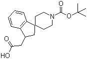 structure of CAS# 185526-66-3, 1'-[(tert-Butoxy)carbonyl]-2,3-dihydrospiro[1H-indene-1,4'-piperidine]-3-acetic acid