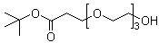 structure of CAS# 186020-66-6, 3-[2-[2-(2-Hydroxyethoxy)ethoxy]ethoxy]propionic acid tert-butyl ester;tert-Butyl 3-[2-[2-(2-hydroxyethoxy)ethoxy]ethoxy]propanoate
