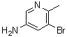 structure of CAS# 186593-43-1, 5-Bromo-6-methyl-3-pyridinamine;3-Amino-5-bromo-6-methylpyridine; 5-Amino-3-bromo-2-methylpyridine; 5-Bromo-6-methylpyridin-3-amine