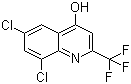 structure of CAS# 18706-23-5, 6,8-Dichloro-2-(trifluoromethyl)quinolin-4-ol;6,8-Dichloro-4-hydroxy-2-(trifluoromethyl)quinoline