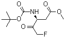 结构式 CAS# 187389-53-3, (3S)-3-[[叔丁氧羰基]氨基]-5-氟-4-氧代-戊酸甲酯