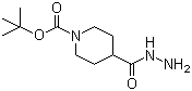 结构式 CAS# 187834-88-4, 1-叔丁氧羰基-4-哌啶甲酰肼