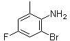 结构式 CAS# 202865-77-8, 2-溴-4-氟-6-甲基苯胺