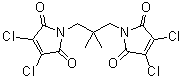 structure of CAS# 203115-63-3, 1,1'-(2,2-Dimethyl-1,3-propanediyl)bis[3,4-dichloro-1H-pyrrole-2,5-dione];NSC 617145