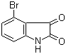 结构式 CAS# 20780-72-7, 4-溴靛红; 4-溴吲哚满二酮; 4-溴-1H-吲哚-2,3-二酮
