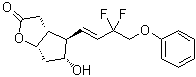 结构式 CAS# 209861-01-8, (3aR,4R,5R,6aS)-4-[(1E)-3,3-二氟-4-苯氧基-1-丁烯基]六氢-5-羟基-2H-环戊二烯并[b]呋喃-2-酮