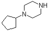结构式 CAS# 21043-40-3, 1-环戊基哌嗪; N-环戊基哌嗪