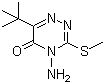 structure of CAS# 21087-64-9, Metribuzin;4-Amino-6-tert-butyl-3-(methylthio)-1,2,4-triazin-5(4H)-one; 4-Amino-6-(1,1-dimethylethyl)-3-(methylthio)-1,2,4-triazin-5(4H)-one; Bay 94337; Bayer 6159H; Lexone 4L; Lexone 75DF; Preview; Salute; Sencor 4L; Sencor 75DF; Sencoral