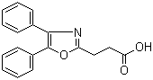 结构式 CAS# 21256-18-8, 奥沙普秦; 恶丙嗪; 4,5-二苯基-2-噁唑丙酸