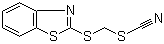 structure of CAS# 21564-17-0, 2-(Thiocyanatomethylthio)benzothiazole;(2-Benzothiazolylthio)methyl thiocyanate; Thiocyanic acid (2-benzothiazolylthio)methyl ester; TCMTP