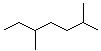 结构式 CAS# 2216-30-0, 2,5-二甲基庚烷
