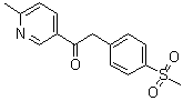 结构式 CAS# 221615-75-4, 1-(6-甲基吡啶-3-基)-2-[4-(甲基磺酰基)苯基]乙酮