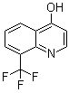 structure of CAS# 23779-96-6, 8-(Trifluoromethyl)-4-quinolinol