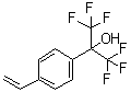 结构式 CAS# 2386-82-5, alpha,alpha-二(三氟甲基)-4-乙烯基苄醇