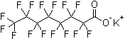结构式 CAS# 2395-00-8, 全氟辛酸钾