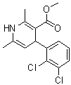 结构式 CAS# 253597-20-5, 4-(2,3-二氯苯基)-1,4-二氢-2,6-二甲基-3-吡啶羧酸甲酯