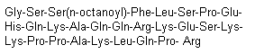 structure of CAS# 258338-12-4, Rat ghrelin-28;Ghrelin (Rattus norvegicus); Rat ghrelin