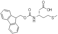 结构式 CAS# 266359-48-2, (3R)-3-[[(9H-芴-9-基甲氧基)羰基]氨基]-5-(甲硫基)戊酸