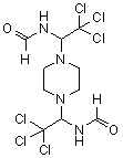 structure of CAS# 26644-46-2, Triforine;Asepta Funginex; Biformylchlorazin; CA 70203; CELA 50; CELA-W 524; Funginex; N,N'-Bis(1-formamido-2,2,2-trichloroethyl)piperazine; NSC 263493; Saprol; Triforin