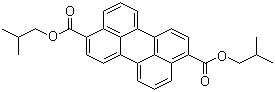 结构式 CAS# 2744-50-5, 溶剂绿 5; 3,9-苝二甲酸二异丁酯