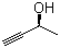 结构式 CAS# 2914-69-4, (S)-(-)-3-丁炔-2-醇
