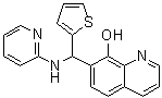 structure of CAS# 292057-76-2, 7-[(2-Pyridinylamino)-2-thienylmethyl]-8-quinolinol