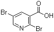 结构式 CAS# 29312-99-0, 2,5-二溴烟酸