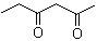 structure of CAS# 3002-24-2, 2,4-Hexanedione;NSC 88937; Propionylacetone