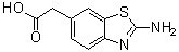 结构式 CAS# 30132-15-1, 2-氨基-6-苯并噻唑乙酸