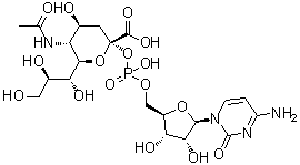 结构式 CAS# 3063-71-6, 胞苷 5'-单磷酸酯-N-乙酰基神经氨酸