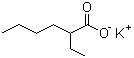 structure of CAS# 3164-85-0, Potassium 2-ethylhexanoate