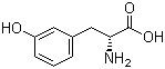 结构式 CAS# 32140-49-1, (R)-2-氨基-3-(3-羟基苯基)丙酸