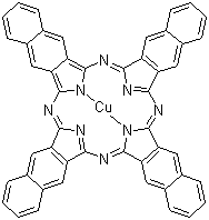 structure of CAS# 33273-09-5, Copper(II) 2,3-naphthalocyanine