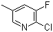 结构式 CAS# 34552-15-3, 2-氯-3-氟-5-甲基吡啶