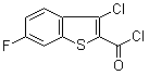 结构式 CAS# 34576-83-5, 3-氯-6-氟苯并[b]噻吩-2-甲酰氯