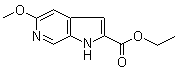 结构式 CAS# 3469-63-4, 5-甲氧基-1H-吡咯并[2,3-c]吡啶-2-甲酸乙酯