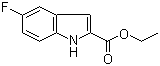 结构式 CAS# 348-36-7, 5-氟吲哚-2-甲酸乙酯