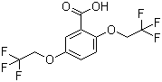 结构式 CAS# 35480-52-5, 2,5-双(2,2,2-三氟乙氧基)苯甲酸