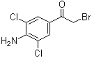 结构式 CAS# 37148-47-3, 1-(4-氨基-3,5-二氯苯基)-2-溴乙酮