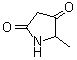结构式 CAS# 37772-93-3, (±)-5-甲基-2,4-吡咯烷二酮