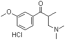 structure of CAS# 37951-53-4, 3-(Dimethylamino)-1-(3-methoxyphenyl)-2-methyl-1-propanone hydrochloride