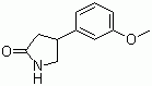 结构式 CAS# 38175-34-7, 4-(3'-甲氧基苯基)-2-吡咯烷酮
