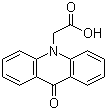 结构式 CAS# 38609-97-1, 吖啶酮乙酸; N-乙酸吖啶酮